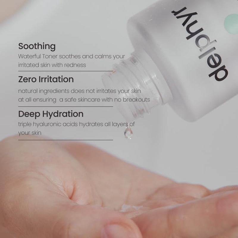 Liposome Waterful Toner, Soothing & Hydrating Toner for Sensitive Skin with Centella Asiatica TECA, Korean Skincare for Trouble Care (6.76 fl. oz, 200ml)