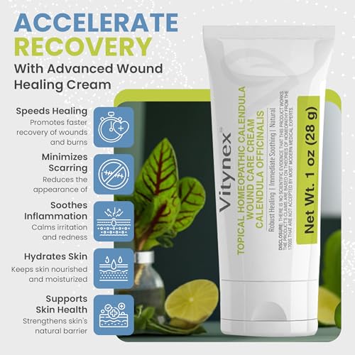 Calendula Burn Cream, Healing Ointment for Skin & Wound Care, 1 oz