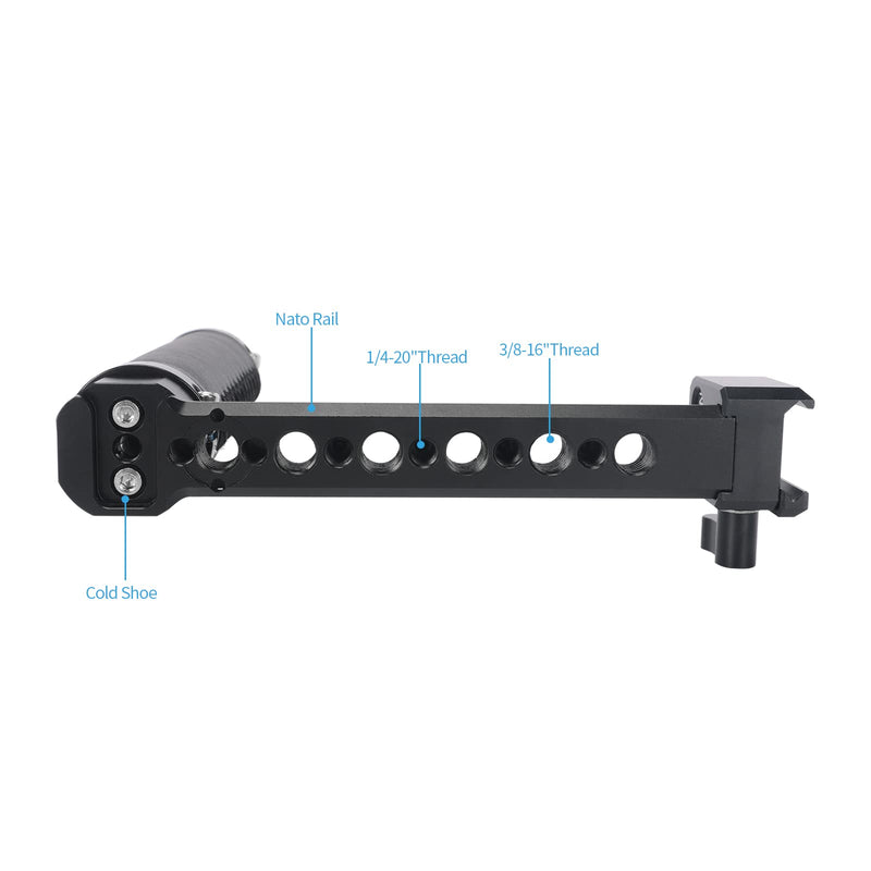NICEYRIG Side Handle Grip for DJI RS4 / RS4 Pro / RS3 / RS3 Pro / RS2 / RSC2, Gimbal Stablilizer Support Leather Handgrip with Extension Arm - 523 - BeesActive Australia