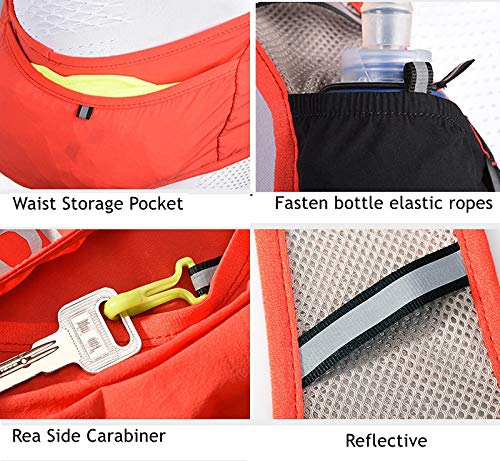 Lovtour Hydration Race Vest,2.5L Running Vest Lightweight Pack with 2 Soft Water Bottles Bladder for Marathoner Running Race Cycling Hiking Camping Biking Mint Green S-M