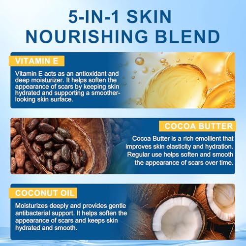 Scar Butter Stick with Vitamin E, Cocoa Butter & Coconut Oil, Nourishing Skin Care Cream for Face, Body & Hands,For All Skin Types -1Pack 0.7 Fl Oz (Pack of 1)