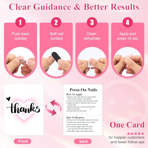 20 Sets 8-in-1 Press On Nail Prep Kit, Nail Prep Application Disposable Kit Black