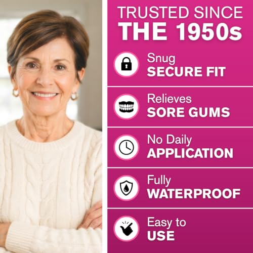 Cushion Grip Thermoplastic Denture Adhesive - Refits & Tightens Dentures 2 Pack