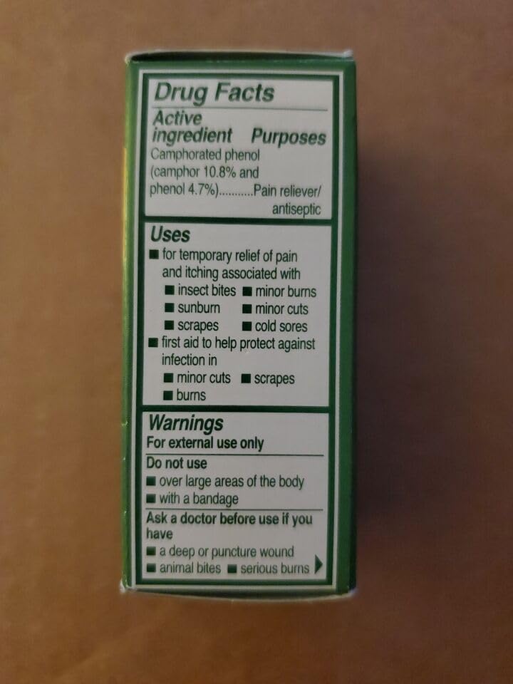 Campho-Phenique Pain & Itch Relief Antiseptic Liquid 0.75 fl oz (Pack of 2)