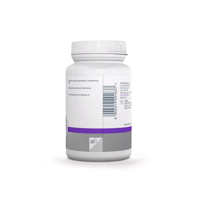 Vet Expert GeriatiVet Senior Cat Supplement | 60 | Supports Metabolism, Vitality, and Urinary Health with Blackcurrant Seed Oil, Glucosamine, Taurine, DL-Methionine, Nettle Leaf Extract, and Vitamins