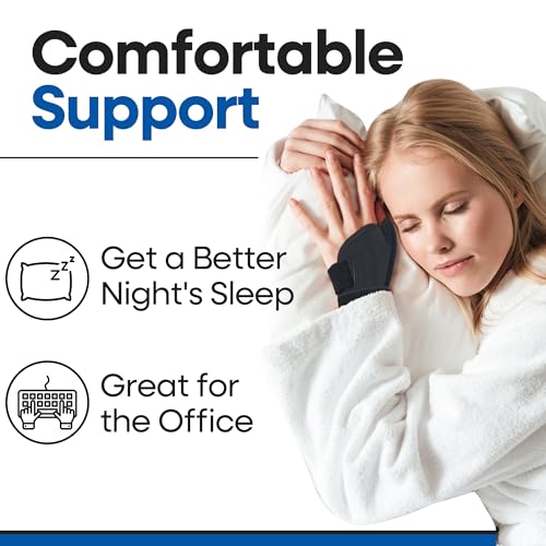 Thumb Splint & Wrist Brace | Carpal Tunnel Wrist Splint with Trigger Thumb Brace Spica | Stabilizer & Support For Tendonitis Pain, Arthritis, CMC, Tenosynovitis, De Quervain Women Men LARGE, LEFT HAND