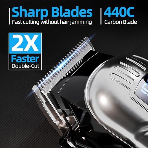 Chicclly Low Noise Hair Clippers for Men & Women with 10 Color Guide Combs Steel