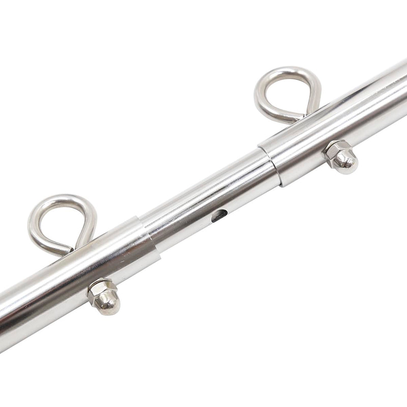 Stainless Steel Silver Adjustable Pilates Bar Set Sports Aid Training Fitness Gear (Silver A) Silver a
