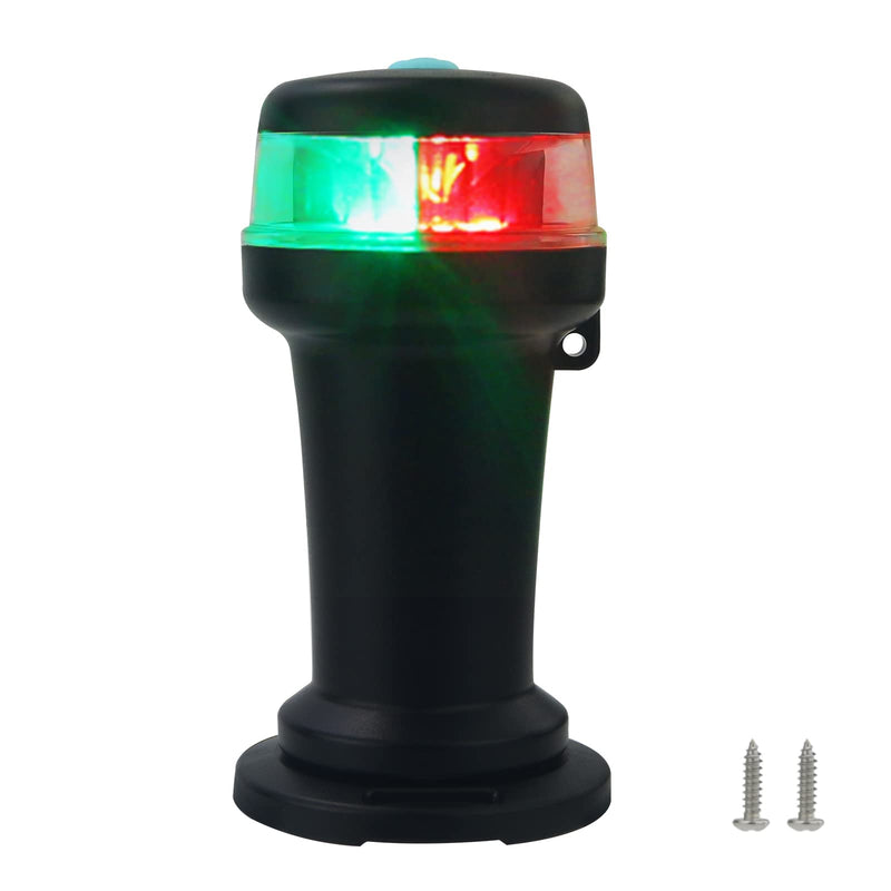 Bow Navigation Lights Battery Powered LED for Boat Marine with Magnetic Base Surface Mounting (Bi color. Red and Green)