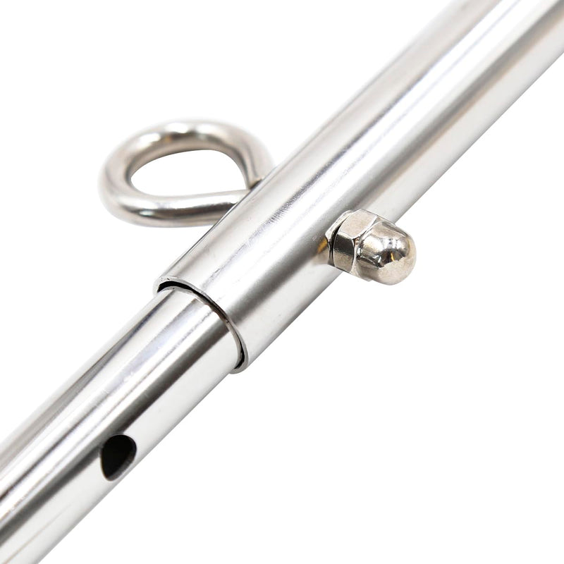 Stainless Steel Silver Adjustable Pilates Bar Set Sports Aid Training Fitness Gear (Silver A) Silver a