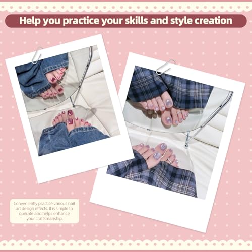Realistic Practice Foot for Nail Training – Soft Flexible Fake Foot Model for Manicure, Acrylic & Gel Nail Art at Home or Salon (Left)