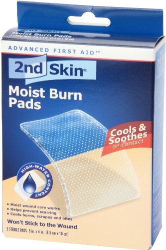 Spenco 2nd Skin Moist Burn Pads, Large (3 x 4 Inches), 3-Count Large 3-Count