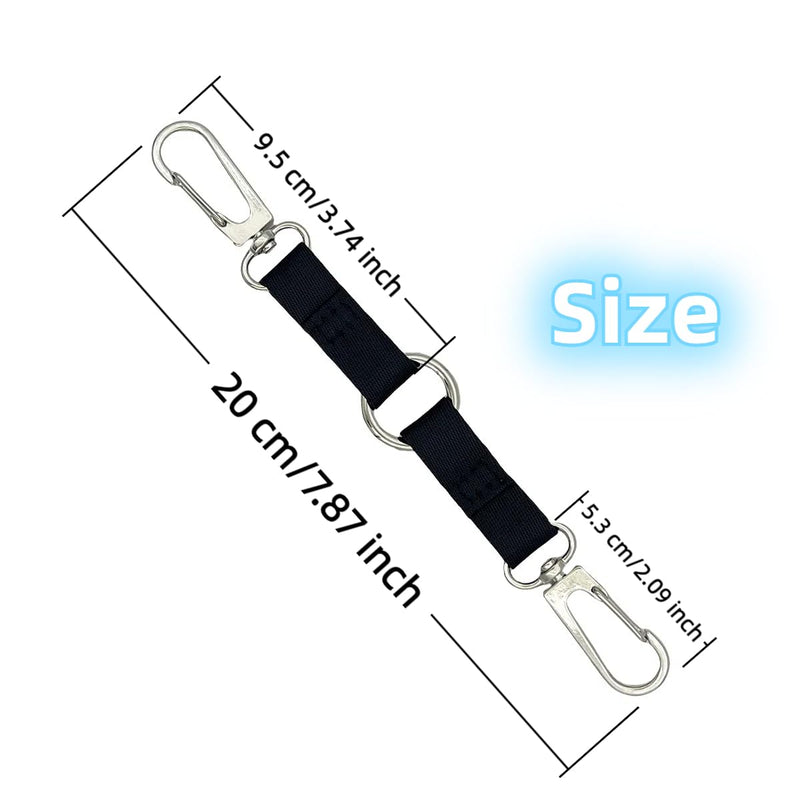 Dual Dog Leash Clip Double Ended Dog Collar Safety Clip Dog Coupler for Samll Dogs Small - BeesActive Australia