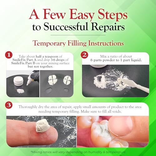 SmileFix Dental Cement & Filling Repair Kit Crowns, Bridges & Fillings