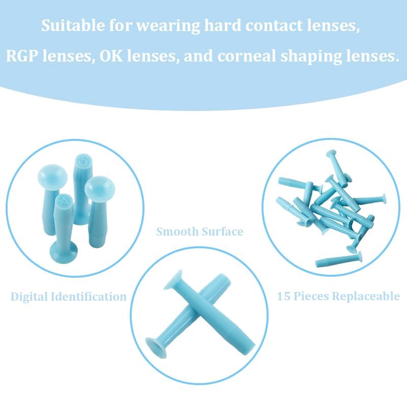 15 Pcs Contact Lens Remover Tool Scleral Lenses Hard Eye Contact Remover Plunger Suction Cup Lens Inserter Tools - BeesActive Australia