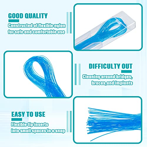 Dental Floss Threaders Deep Clean Floss, Blue