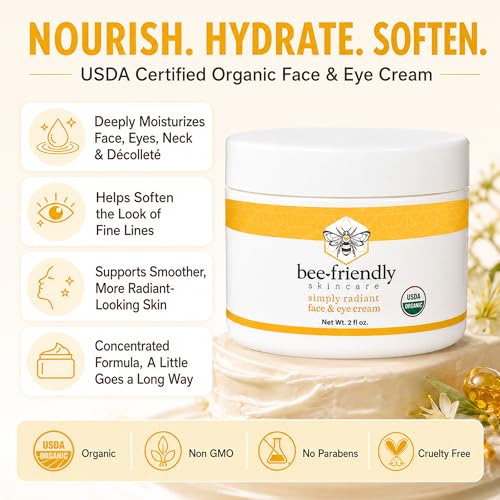 BeeFriendly® Organic Face and Eye Cream, All In One 2 oz 2 Ounce (Pack of 1)