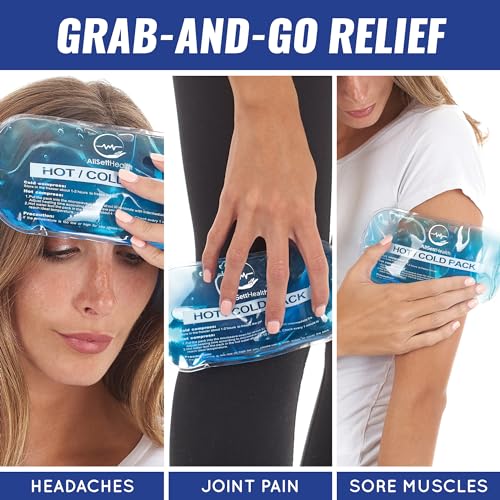 7 Piece Reusable Ice Packs for Injuries, Gel Ice Packs for Cold Therapy (Variety) 7 Pack