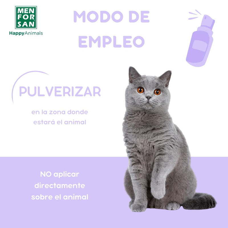 MENFORSAN Calming Spray for Cats | With Natural Valerian | Calm and Reduce Stress | Immediate Effect | 60ml