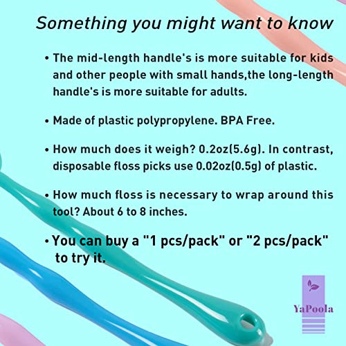 Design Colorful Floss Holder Reusable Dental Floss Handle Adults and Kids NO-Waste Floss Picksfloas Holder Flosser (PinkBlueGreenYellowPurpleLightpink) Pinkbluegreenyellowpurplelightpink