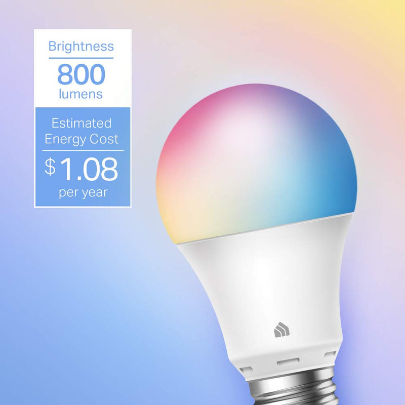 Kasa Smart Light Bulbs, Full Color Changing Dimmable Smart WiFi Bulbs Compatible with Alexa and Google Home, A19, 9W 800 Lumens,2.4Ghz only, No Hub Required, 4 Count (Pack of 1), Multicolor (KL125P4) 800 Lumens, 4-Pack - BeesActive Australia