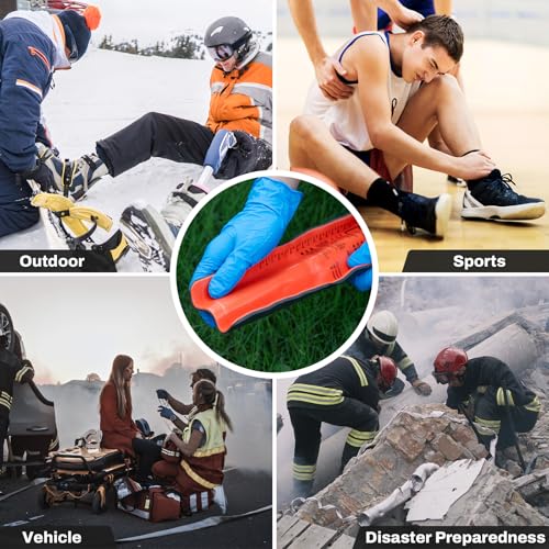 RHINO RESCUE First Aid Splint 36" X 4.3" Orange-Gray, Keep Bones in Position (4, Folded)