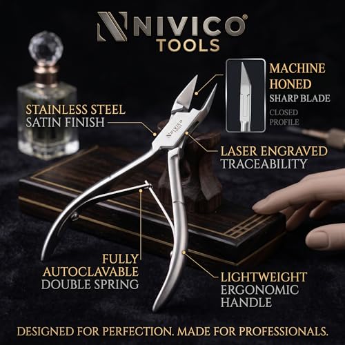 Premium Corner Nipper – Surgical Stainless Steel Ingrown Toenail Clipper & Podiatry Trimmer – Heavy-Duty Angled Blade Cutter for Thick Nails & Pain Relief
