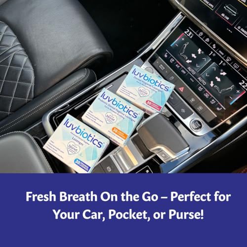 Luv Biotics On The go Freshness with Mint, Cherry and Lemon Natural Flavours - Probiotics and Xylitol Promotes Good Bacteria for Fresh Breath and Healthy Teeth & Gums.