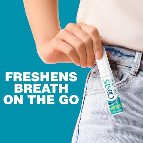 CloSYS Oral Breath Spray, Mint, Sugar Free, Fights Bad Breath .31oz, 9 Pack 0.31 Fl Oz (Pack of 9)
