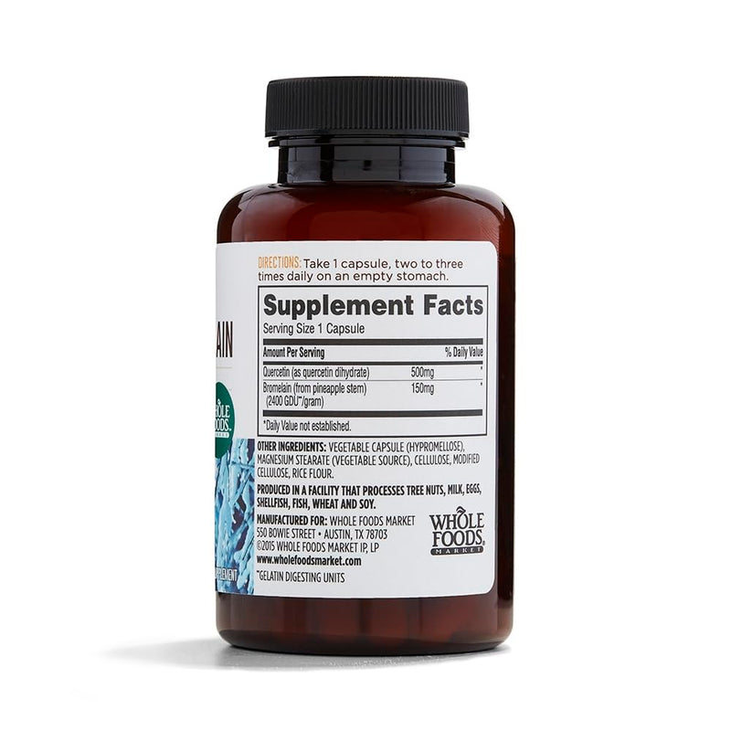 Whole Foods Market, Quercetin with Bromelain, 100 Count - BeesActive Australia