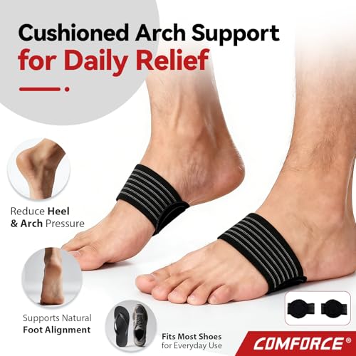 Plantar Fasciitis Night Splint Sock & Arch Support-24 Hour Heel Pain Relief Black