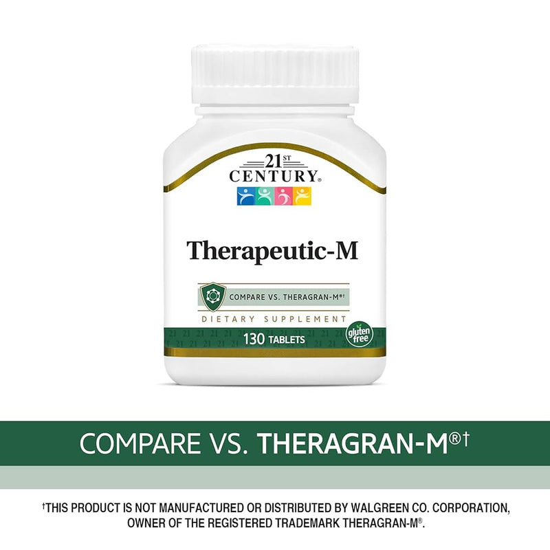 21st Century Therapeutic M Multivitamin & Mineral Tablets, 130 Count Unflavoured 130 Count (Pack of 1)