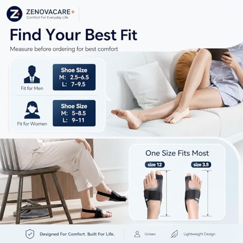24-Hour Bunion Corrector Set – Day & Night Toe Alignment System, Soft Walking Sleeve + Night Splint for Sleeping, Big Toe Pain Relief & Gradual Support for Men & Women 2 Pairs(L) L