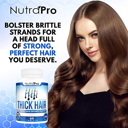 Thick Hair Growth Vitamins– Hair Growth Pills With DHT Blocker Stimulates Faster Growth for Weak, Thinning Hair–Biotin Hair Supplements with Keratin & Collagen Helps Men&Women Grow Perfect Hair. 60 Count (Pack of 1)