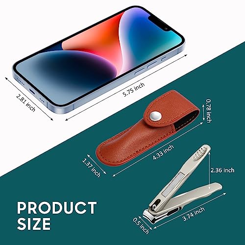 Nail Clippers for Seniors, 360 Degree Rotary Fingernail and Toenail Clippers with Long Handle Ultra Sharp Sturdy Stainless Steel Heavy Duty Large Toe Nail Clippers for Thick Nails Built-in Nail File As Shown 2