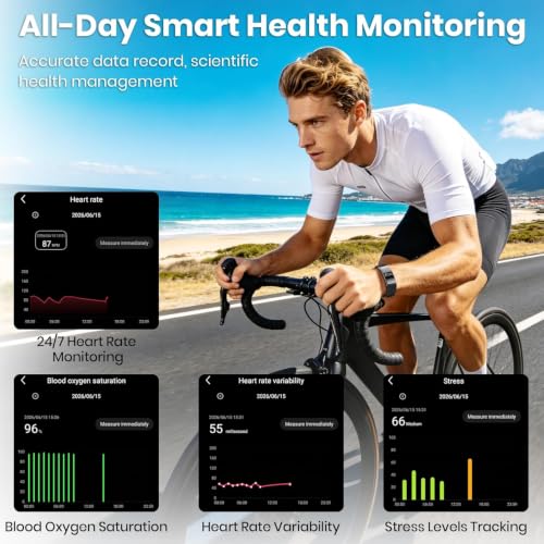 Fitness Tracker Smart Watch,Activity Tracker for Workout Running, Black