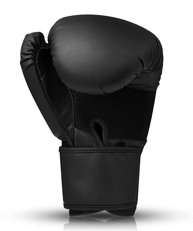 Boxing Gloves for Men & Women, Kickboxing Bagwork Training Gloves, Muay Thai Style Punching Bag Mitts, Fight Gloves(Black, 10 Oz.) black