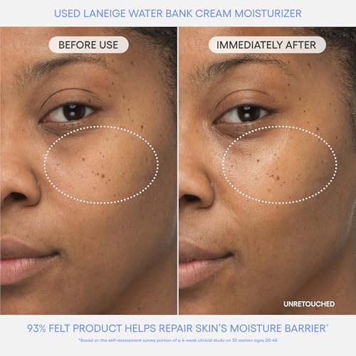 LANEIGE Water Bank Blue Hyaluronic Cream Moisturizer: Hydrating Korean Face Cream with Squalane & Ceramide for Skin Barrier Support, Dermatologist-Tested 1.6 oz. / 50 ml: Full Size