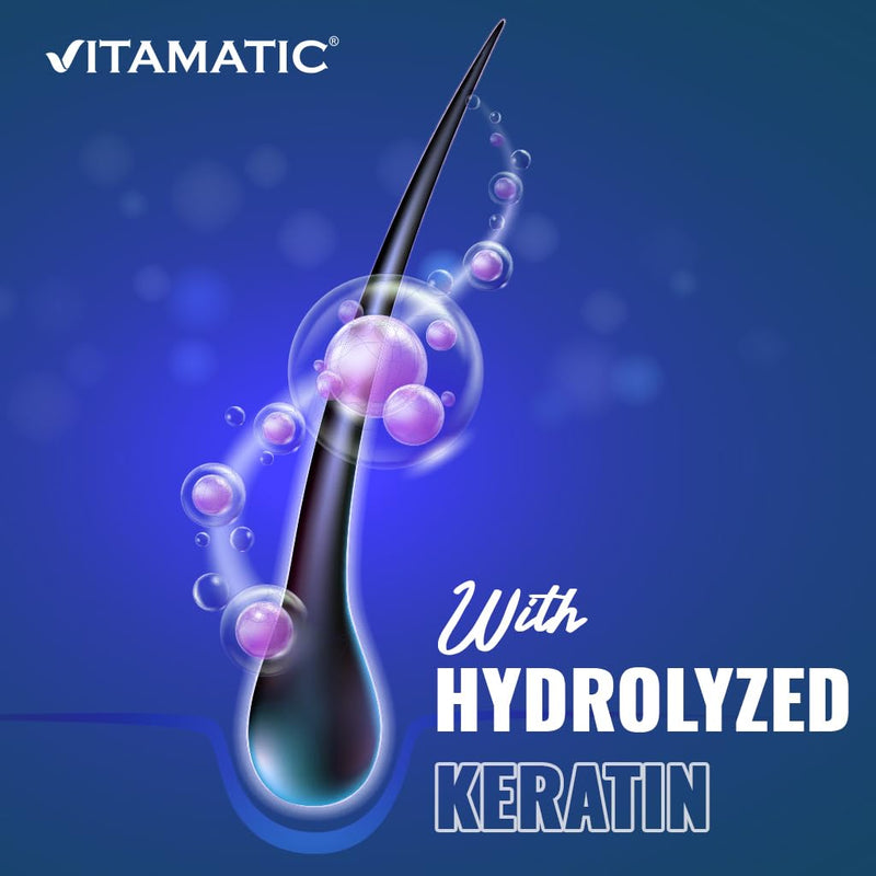 Vitamatic Biotin 20,000 mcg Tablets with Keratin, 120 Count - 3 Pack | Supports Healthy Hair, Nails and Skins*, Non-GMO, Gluten Free, Made in USA 360 Count (Pack of 1)