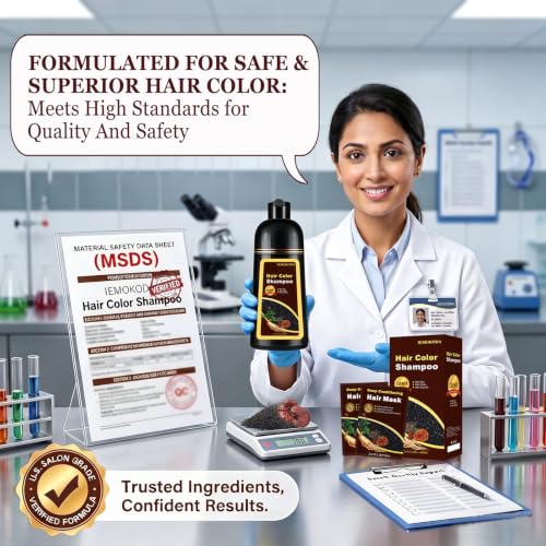 Cherry Brown Hair Dye Shampoo 3 in 1 for Vibrant Hair,Natural Color Shampoo Cherry Brown