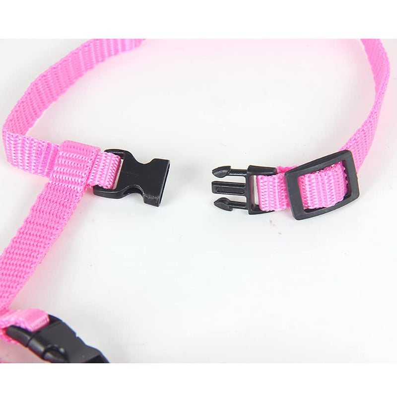 2 Pcs Adjustable Bunny Rabbit Harness with Leash Cat Puppy Walking Harness Leash Pet Harness Leash for Pigs Hamster Small Animals Pink and Light Blue