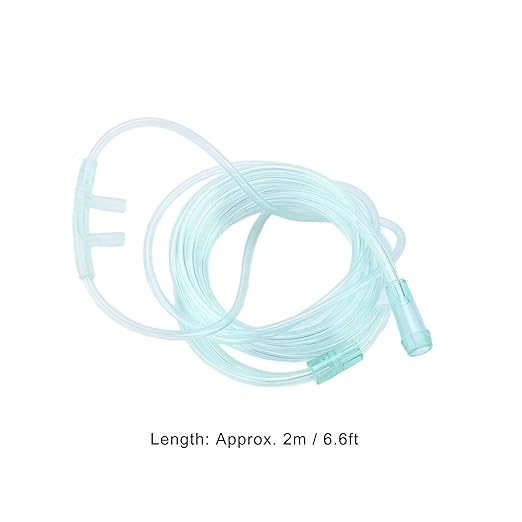SharJIAJU Nasal Oxygen Tube, Thoughtful Design High Flow Soft Texture Disposable Silicone Nose Canula Hospital Oxygen Reducer Oxygen Generator (Green 2m Nasal Acid Base) - BeesActive Australia