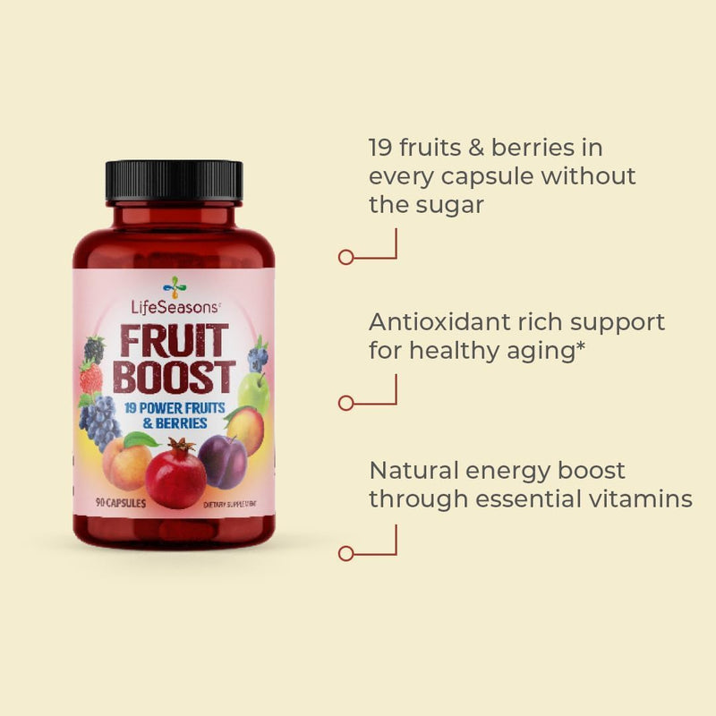 LifeSeasons Fruits & Veggies Supplements - 40 Fruit & Vegetable Superfoods - Nutritional Support for Immunity and Wellness - Vitamins Minerals & Antioxidants - 3X Potency - 90 Count (Pack of 2) 180 Count (Pack of 1)