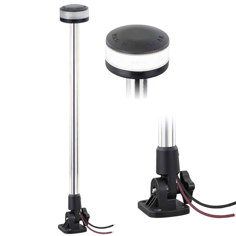 Stern Lights,Navigation Lights,Led All Around Anchor Light,Folding Base,USCG Certified 2NM, For Boat,Yacht,Pontoon,Fishing Boat 24 Inches