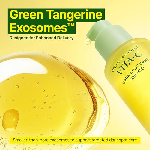 GOODAL Vitamin C Dark spot brightening Serum | 5% Niacinamide & Green Tangerine Exosome | Gentle Daily Facial Serum for Radiant Glow Skin | Korean Skincare | 1.01 fl oz (30ml) Vita C Dark Spot Care Serum