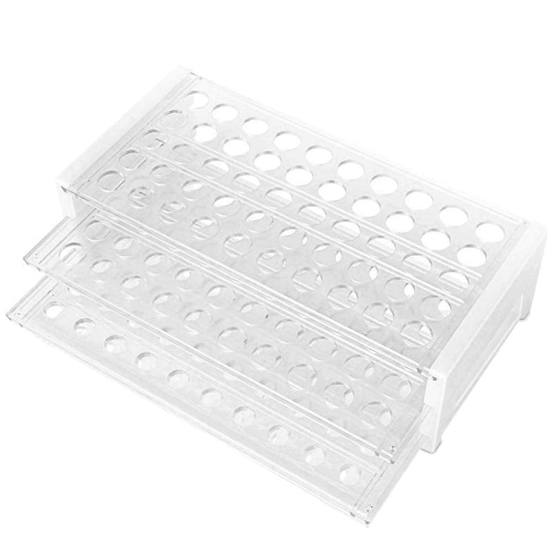 Plastic Test Tube Rack for 15/18 mm Tubes, Hole Diameter is 18.7mm, Holds 50, Detachable, Karter Scientific 208U7 (Pack of 10) 15/18mm Pack of 10