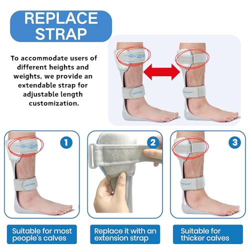 AFO Drop Foot Brace - Drop Foot Stabilizer Brace Foot Drop Brace with Stroke, MS, Hemiplegia, Drop Foot Support Shoes for Assist Walking Easier & Better (L-Left) L-Left