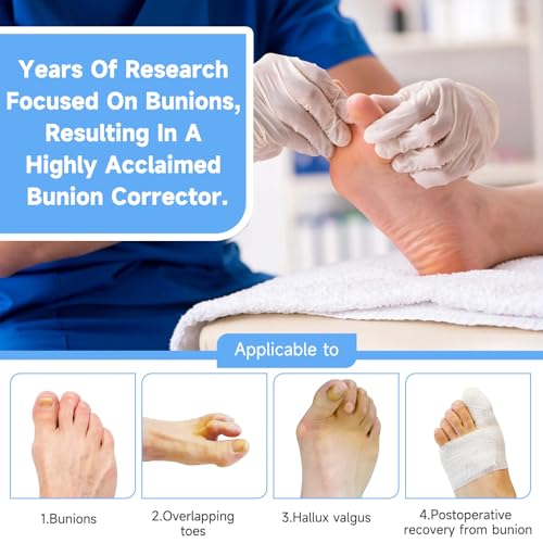 2PCS Bunion Corrector for Women & Men Big Toe, Bunion Splint with Spacers (1, Beige) 1