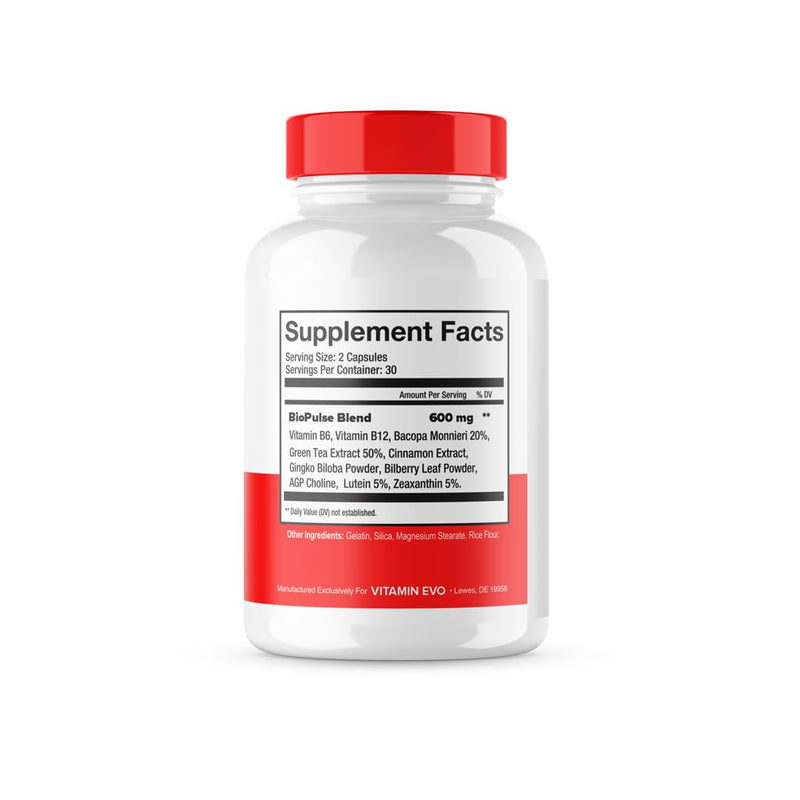 (3 Pack) Biopulse Capsules, Official Bio Pulse Blood Support Supplement Pills, Biopulse All Natural Advanced Formula Capsule, Biopulse Pills Health Reviews, 3 Month Supply (180 Capsules)