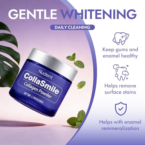 Collagen Tooth Powder with Hydroxyapatite – Enamel Strengthening Toothpaste Powder for Healthy Gums, Natural Oral Care Formula